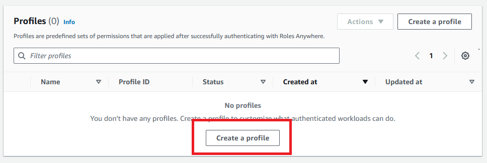 Create a profile