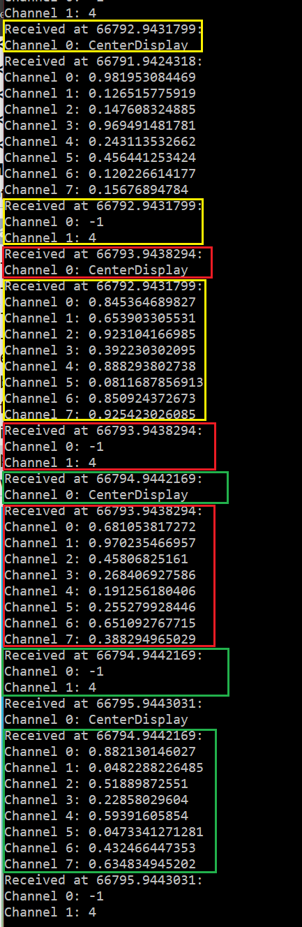 Sample output with time