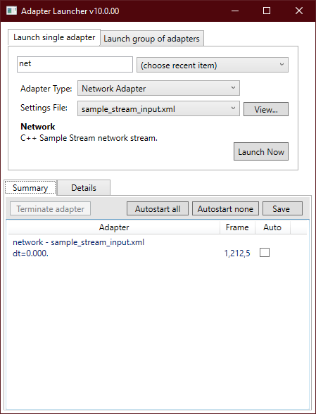adapter launcher  data