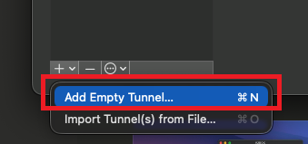 Add empty tunnel